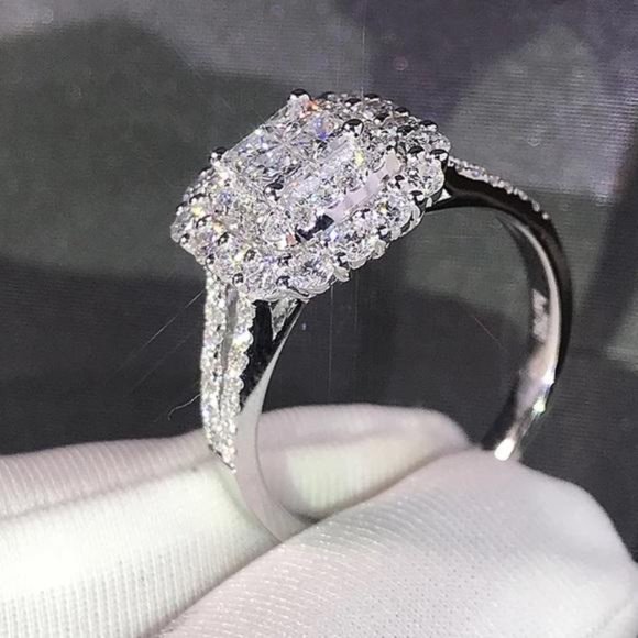 New Luxury solid 925 sterling silver Ring, cute Ring, shiny Ring. - Picture 3 of 8